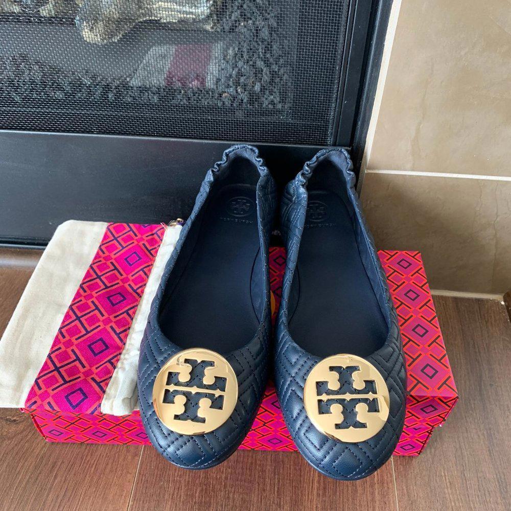 NIB TORY BURCH Minnie Quilted Leather Ballet Flat